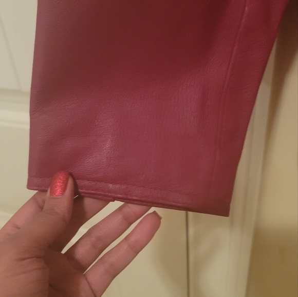 East 5th Dark Red Maroon Genuine Leather Blazer Jacket Coat Size L - Picture 5 of 8